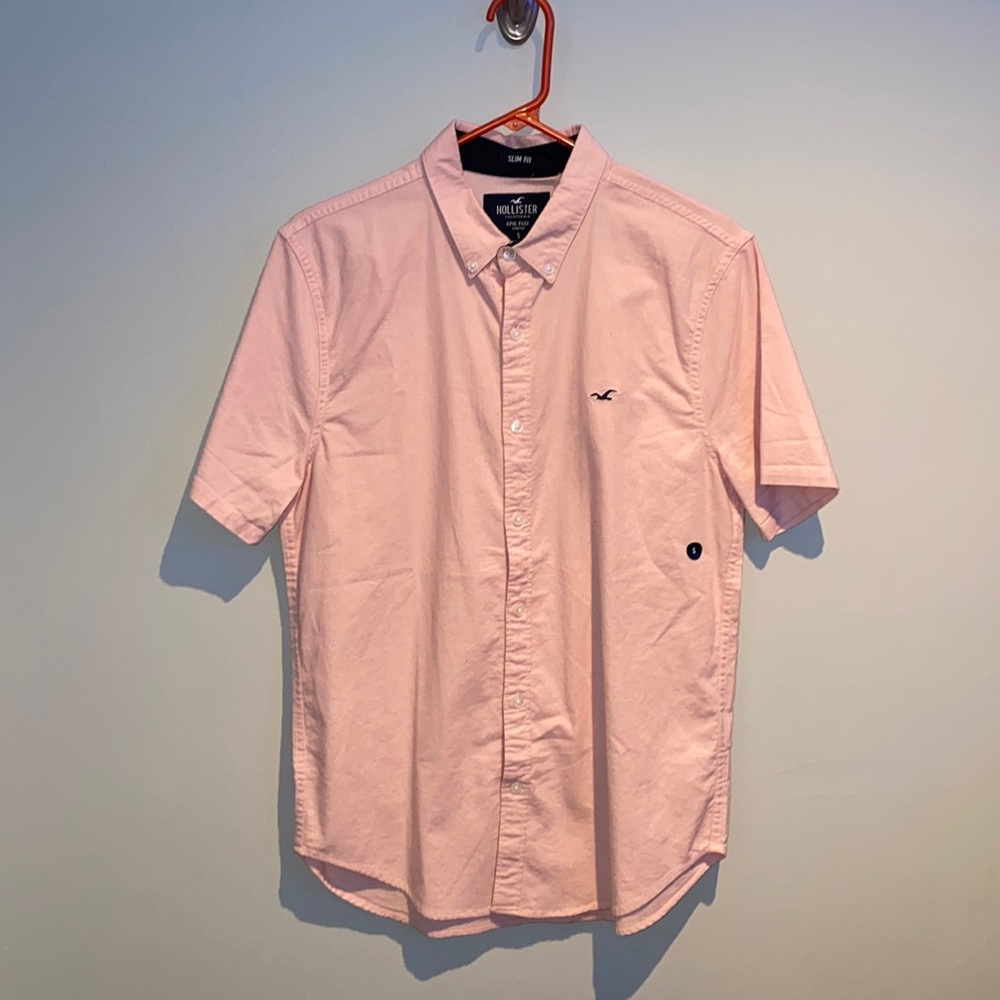 Hollister Pink Epic Flex and Slim Fit Shirt